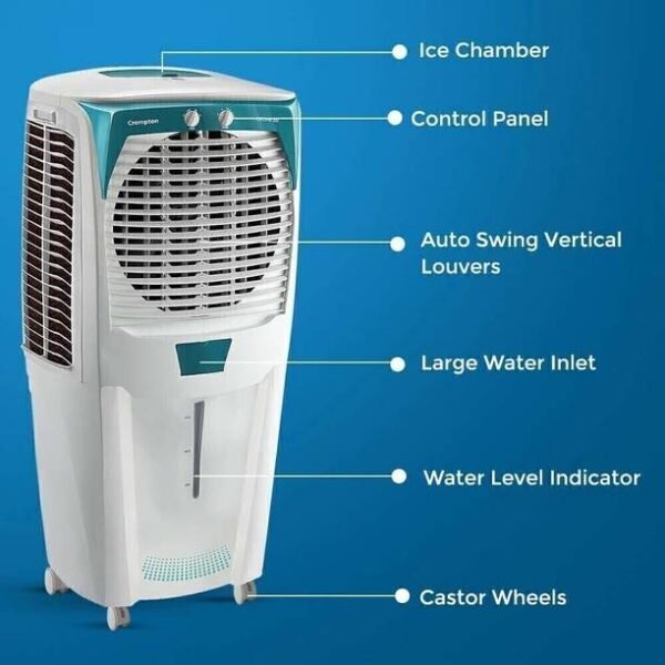 Crompton 88 L Desert Air Cooler with Honeycomb Cooling Pad