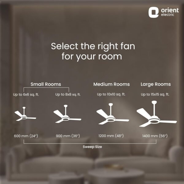 Orient Electric Apex-FX 1200mm Ceiling Fan for Home| BEE Star Rated Energy Efficient Fan| Rust Resistant | Strong and Powerful Motor | 2 Years Warranty by Orient | Brown - Pack...