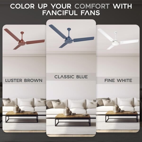Polycab Charisma Plus 1200 mm high Speed Ceiling Fan | 100% Copper Winding Motor | Corrosion Resistant G-Tech Blades | Star Rated | 52 Watt | 2 years warranty【White】