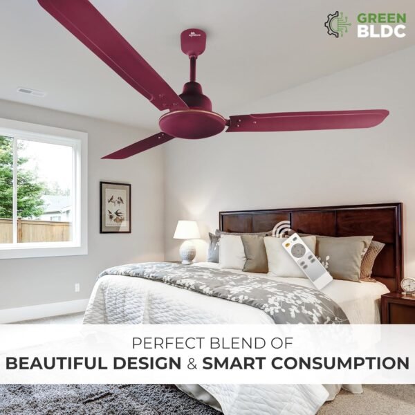 RR Signature 1200 MM Morpheus BLDC Fan with Remote, 60% Energy Savings, Ceiling Fan for Home, 2 Year Warranty (Brown)