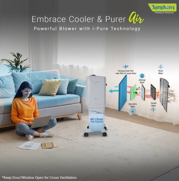 Symphony 40 L Room/Personal Air Cooler