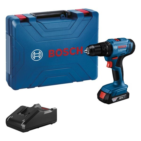 BOSCH GSB 183-Li Cordless Battery Powered Impact Drill/Drivers With 1 Battery | 18 Volts | 1815 RPM | Maximum Power 850 Watts | Item Torque 56 Newton Meters | Blue | 1 Year...